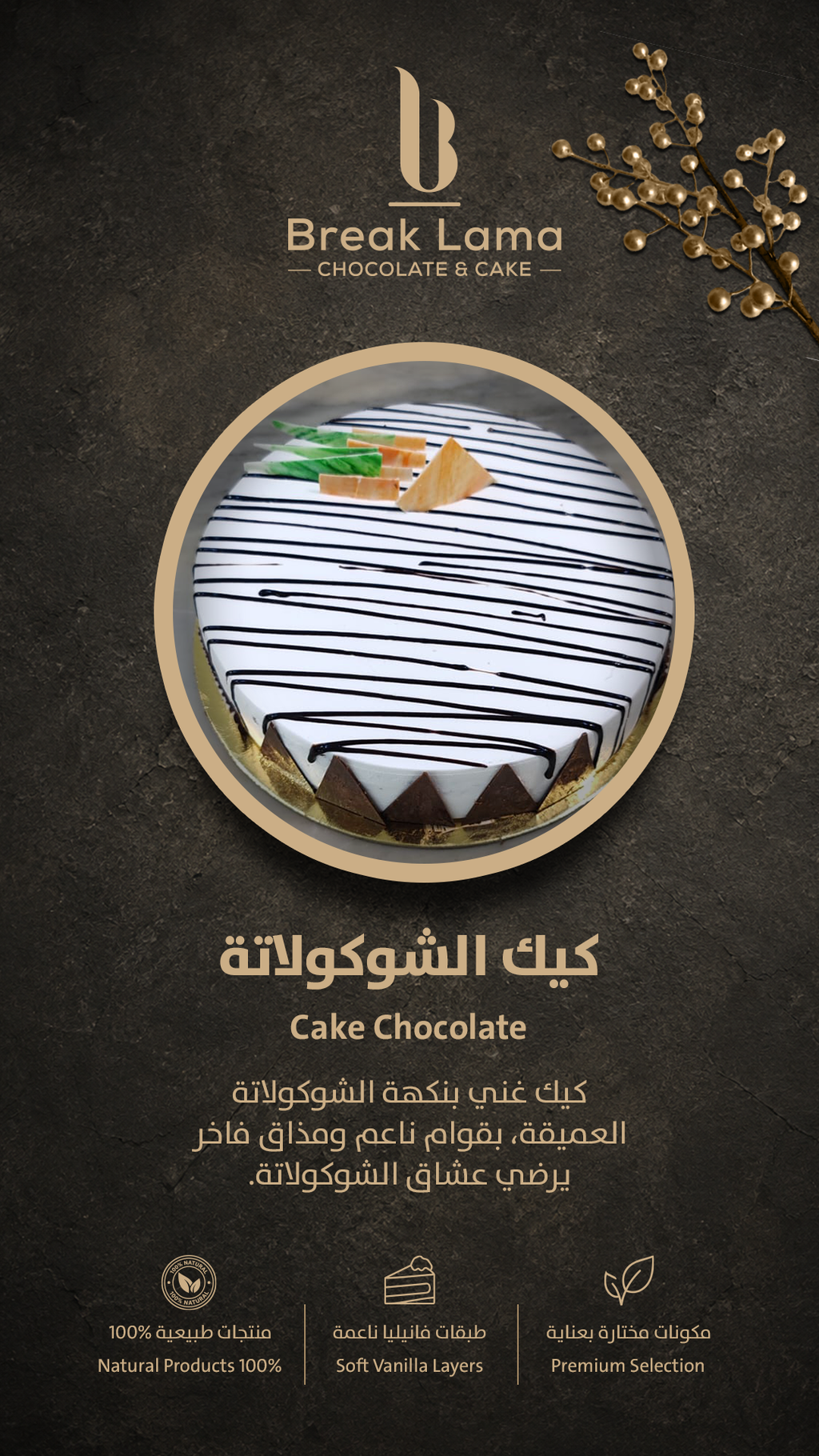 كيك شوكولاتة سادة